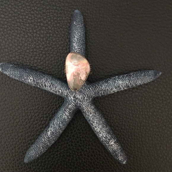 Handmade Sterling Silver & Rhodochrosite ring! Sz 7 Stamped 925 OOAK - Picture 5 of 5